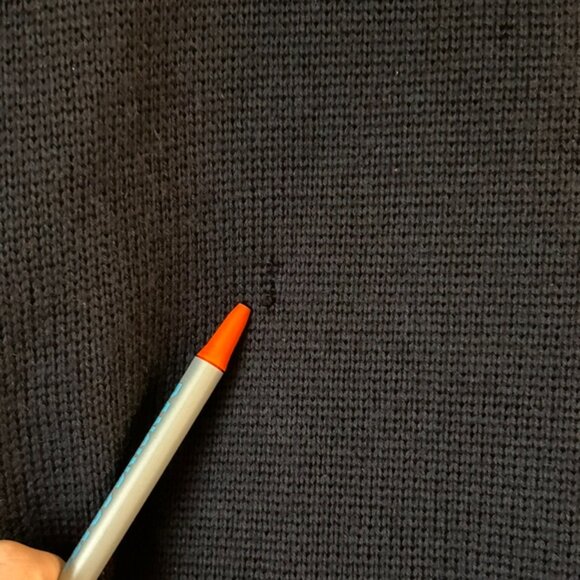 Vince Double Breasted with Grey Stripes 100% wool Pea Coat Cardigan size xl READ - Picture 4 of 7